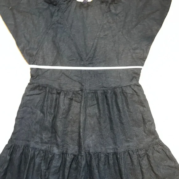 Universal Thread - Women's Flutter Short Sleeve Mini Skater Dress - Black XS - Picture 6 of 7